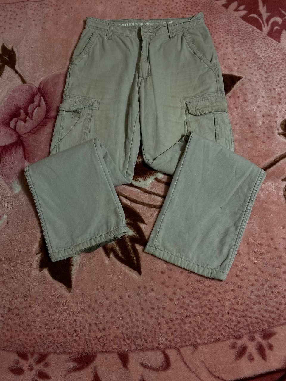 Japanese Brand Vintage Japanese Brand Flare Baggy Cargo Pants Workwear Size US 30 / EU 46 - 2 Thumbnail