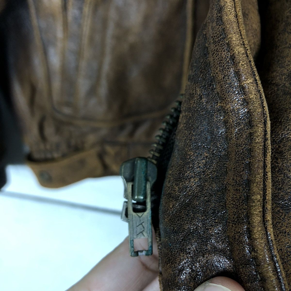 Japanese Brand 🔥VINTAGE FLY GENUINE LEATHER JACKET JAPAN ISSEY MIYAKE Size US L / EU 52-54 / 3 - 17 Thumbnail