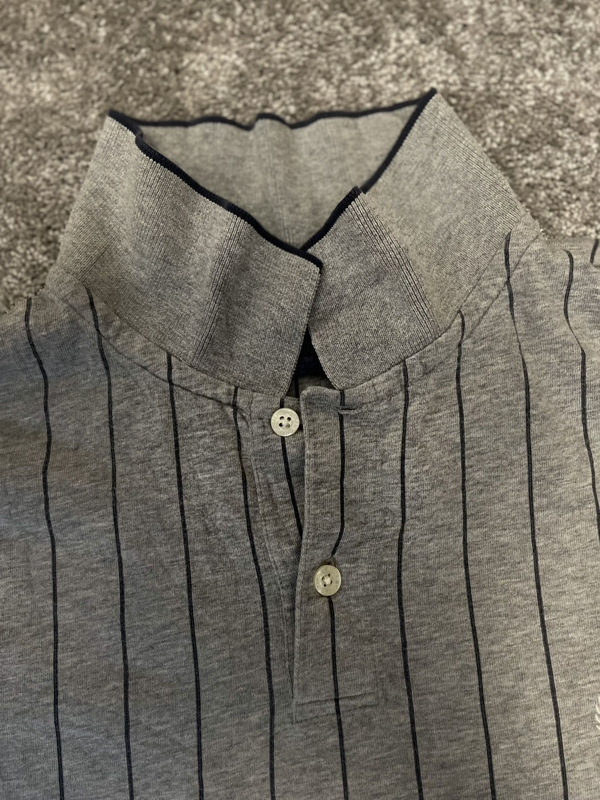 Chaps Ralph Lauren 🩶 Chaps Ralph Lauren - gray striped polo Size US L / EU 52-54 / 3 - 4 Thumbnail