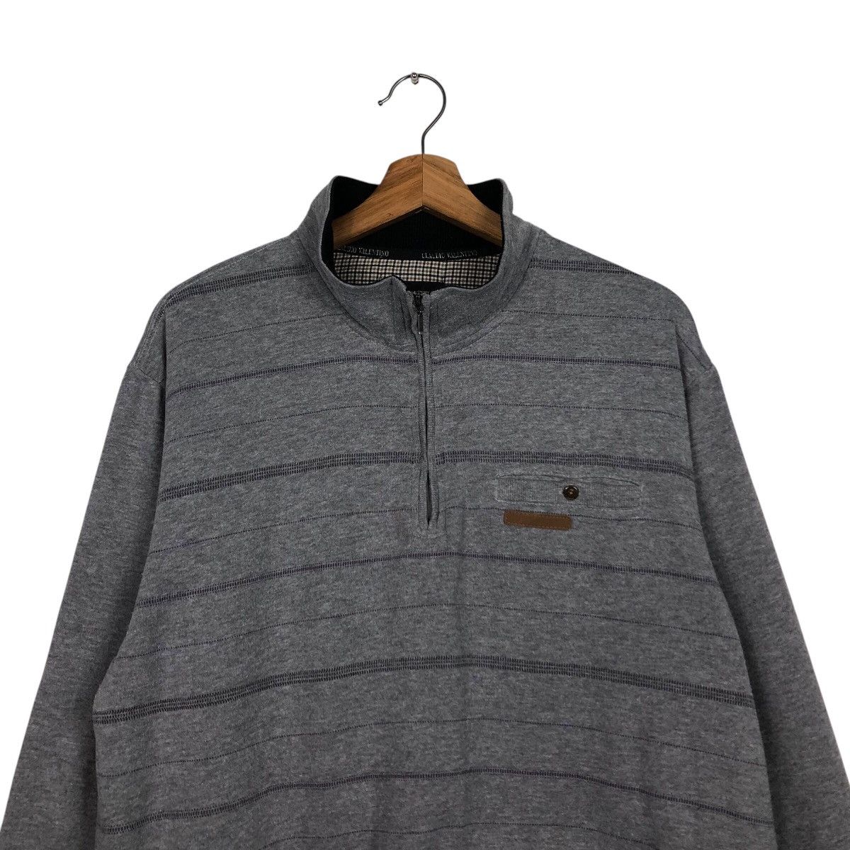 Japanese Brand × Vintage 📌Vintage Collar Sweatshirt College Claudio Valentino Paris Size US L / EU 52-54 / 3 - 3 Thumbnail