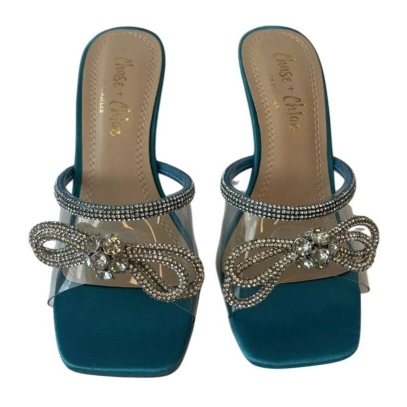 Other CHASE+CHLOE/ Turquoise Bow / Blue / Rhinestone / Embellished Size US 6 / IT 36 - 4 Thumbnail