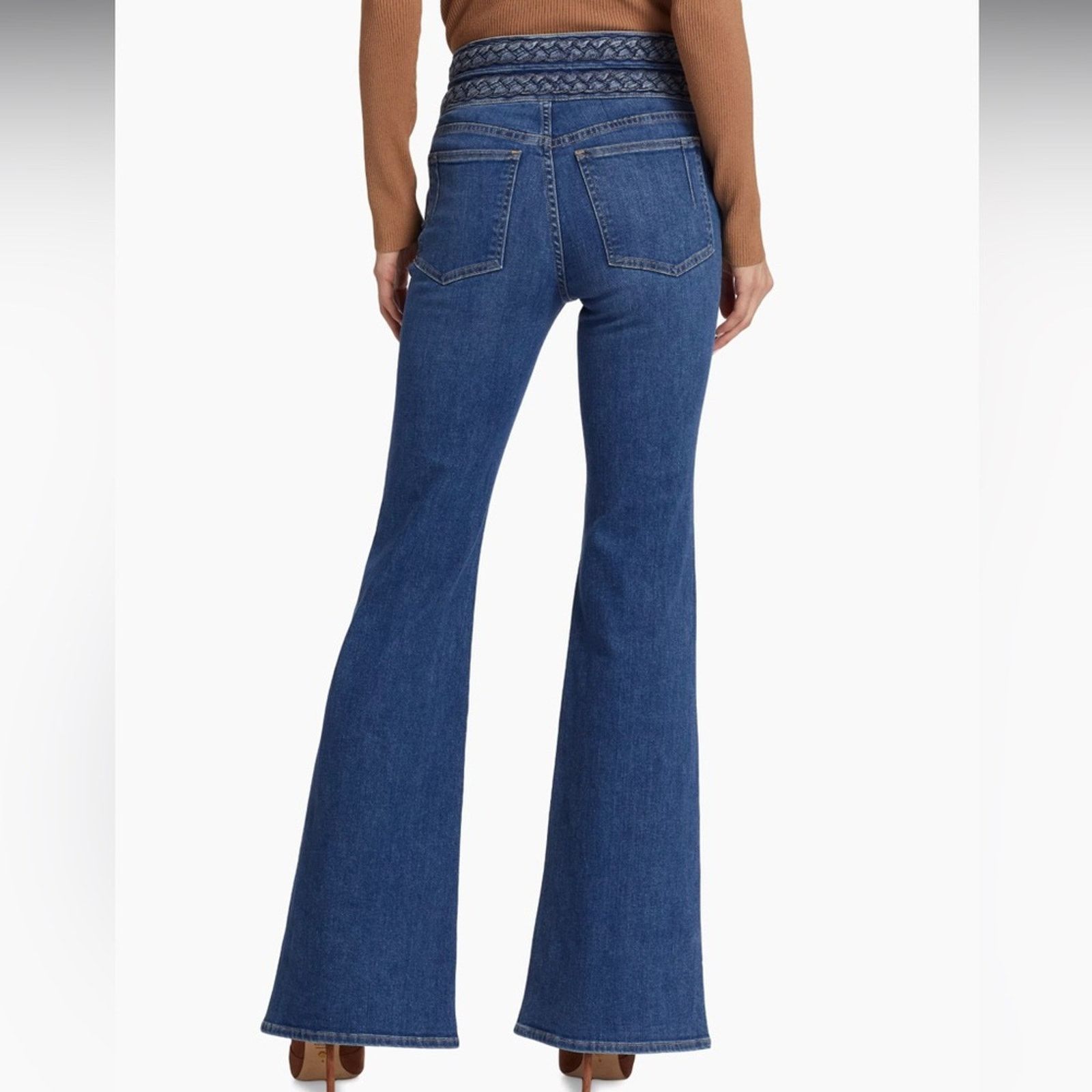 Derek Lam 10 Crosby Derek Lam | Harlow Braided High Rise Flare Jean Size 32" / US 10 / IT 46 - 2 Thumbnail