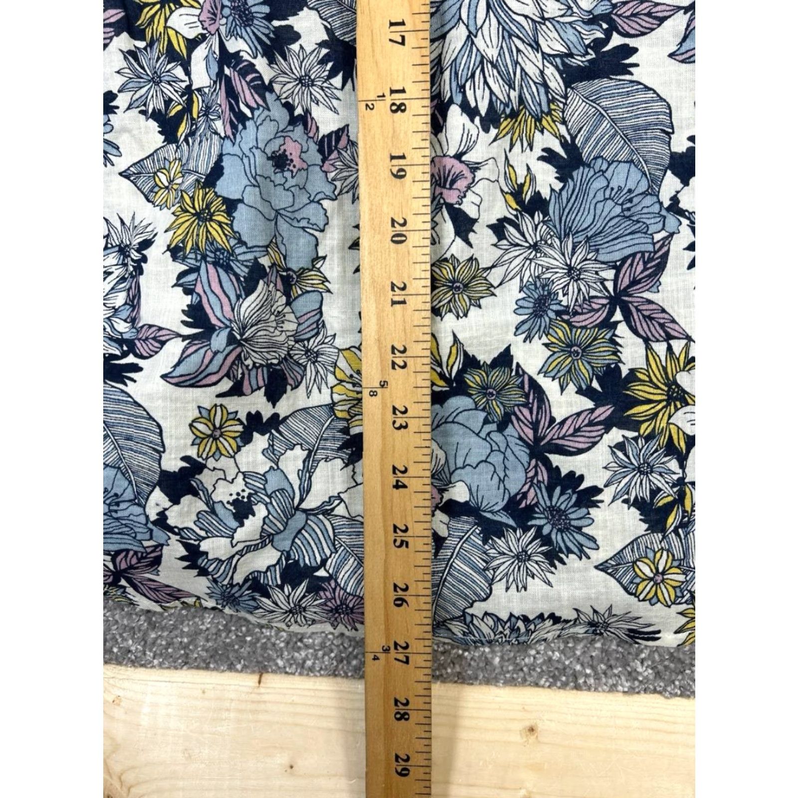 Marine Layer Marine Layer Button-Up Floral Cotton Short Sleeve Button-Down Collared Shirt Navy Blue Pink Yellow Mens L Spring Summer Casual Size US L / EU 52-54 / 3 - 8 Thumbnail