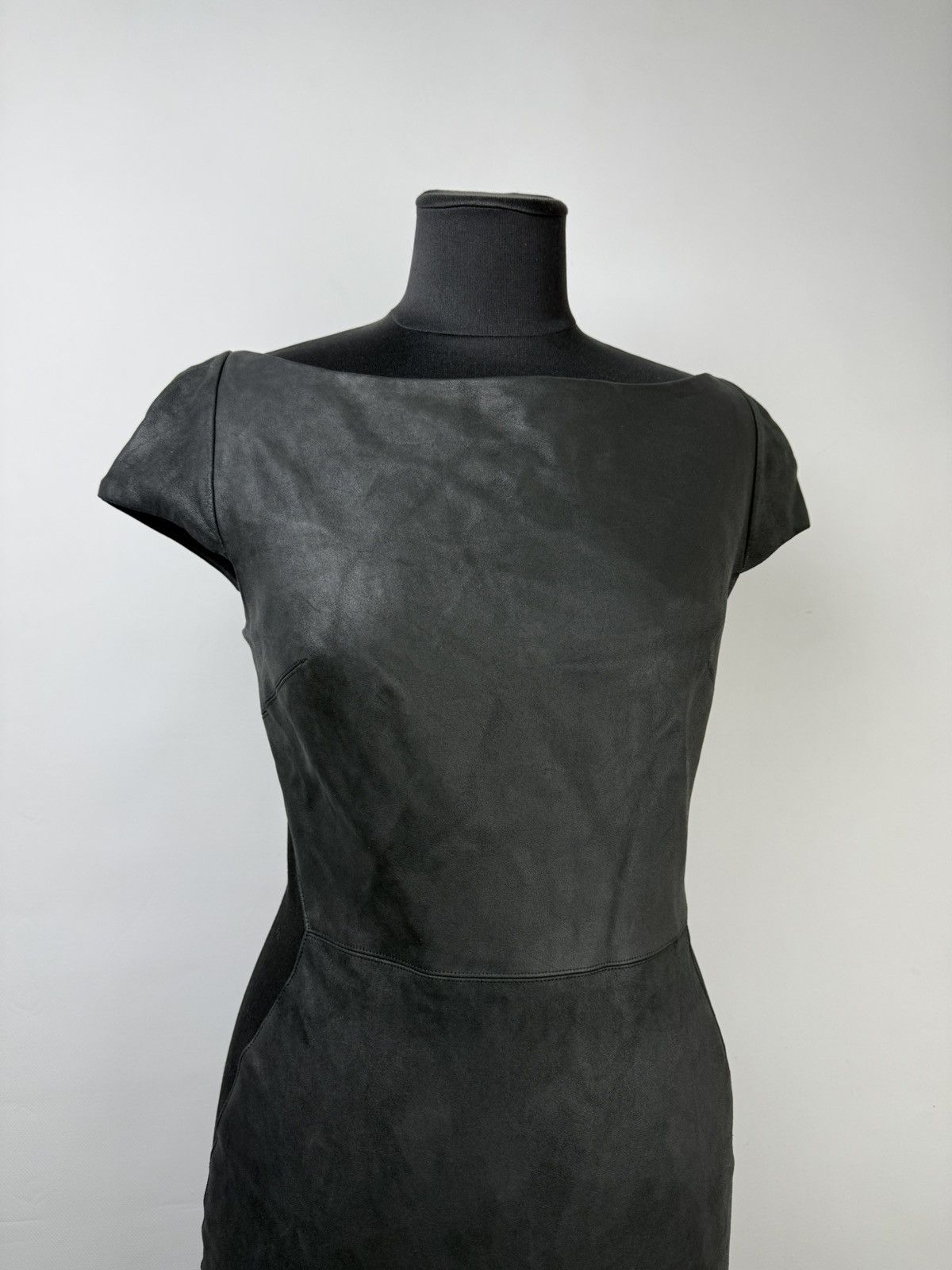 Gareth Pugh Gareth Pugh FW14 Zip Leather Viscose Zip Midi Dress Size M / US 6-8 / IT 42-44 - 3 Thumbnail