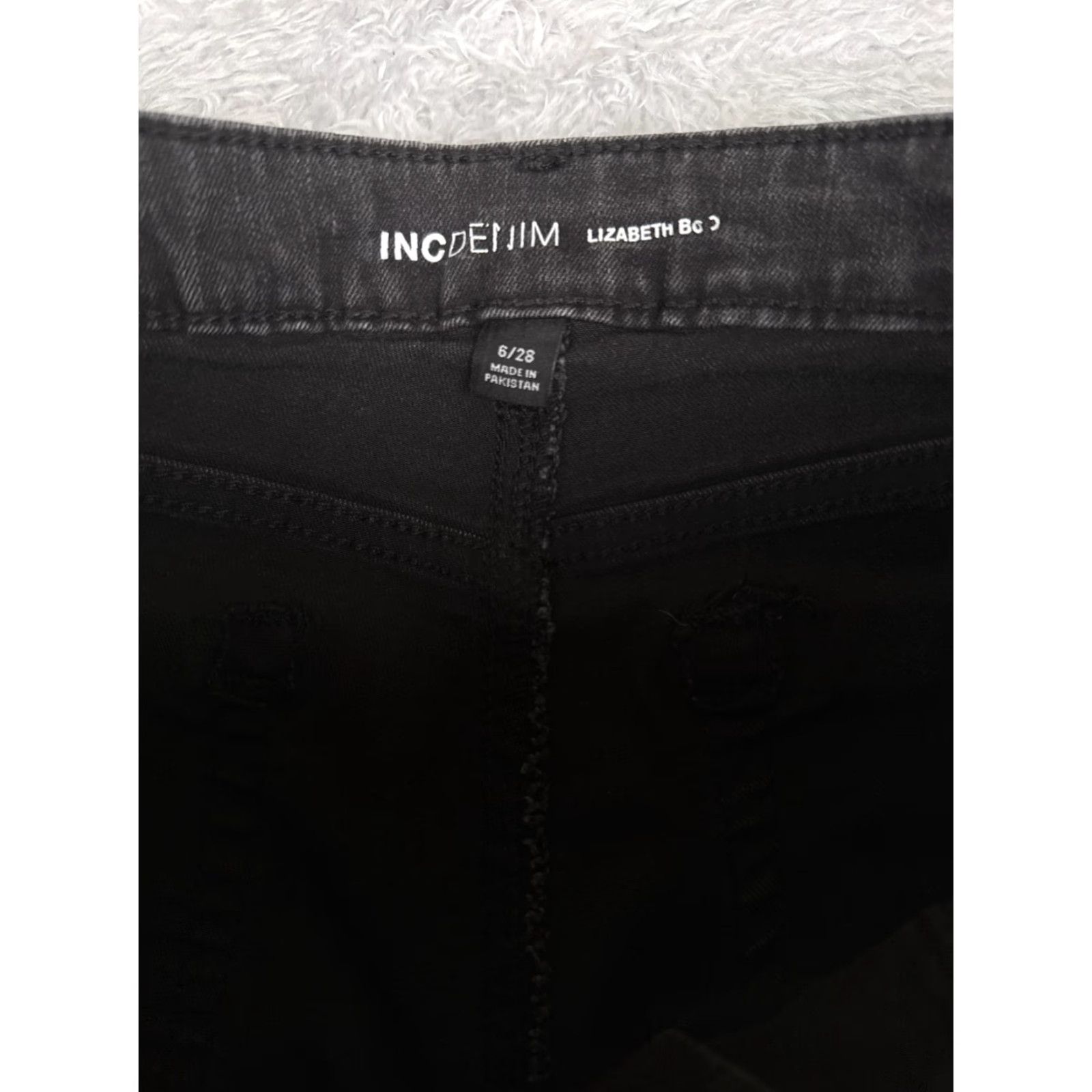Vintage INC Jeans Womens 6 Black Elizabeth Bootcut Mid Rise Cotton Blend 30x32 Denim Size 28" / US 6 / IT 42 - 6 Thumbnail
