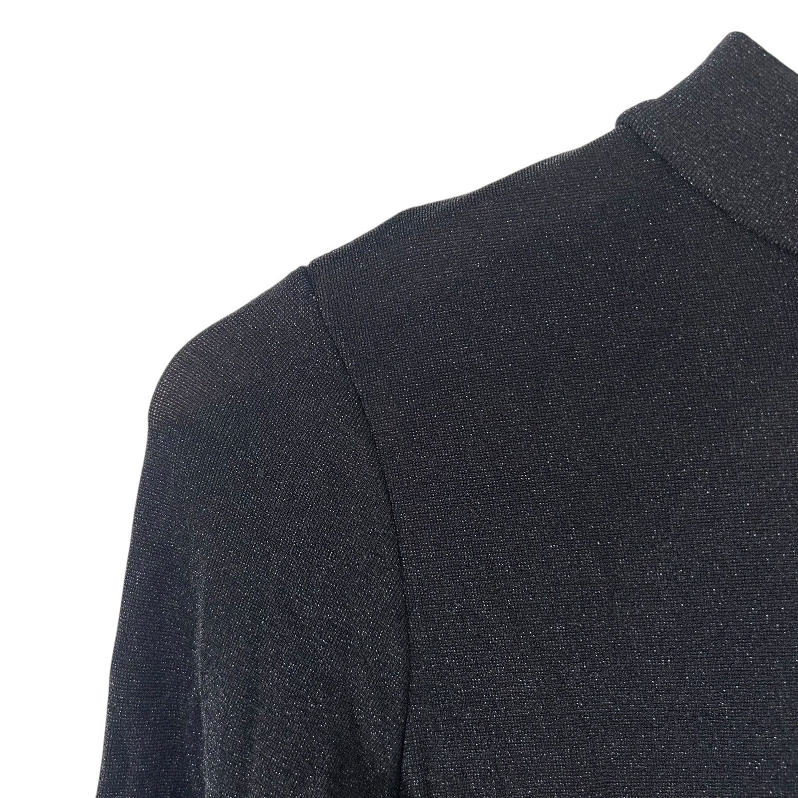 superdown Superdown Black Sparkly Long Sleeve Flare Jumpsuit Sz M Size 30" / US 8 / IT 44 - 3 Thumbnail