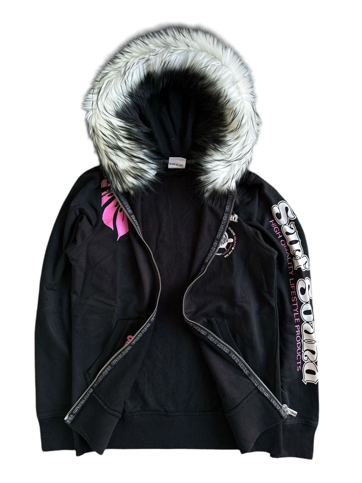Hysteric Glamour VINTAGE SURF SOUND TURTLE POEM Fur Zip HOODIE LGB STYLE Size S / US 4 / IT 40 - 5 Thumbnail