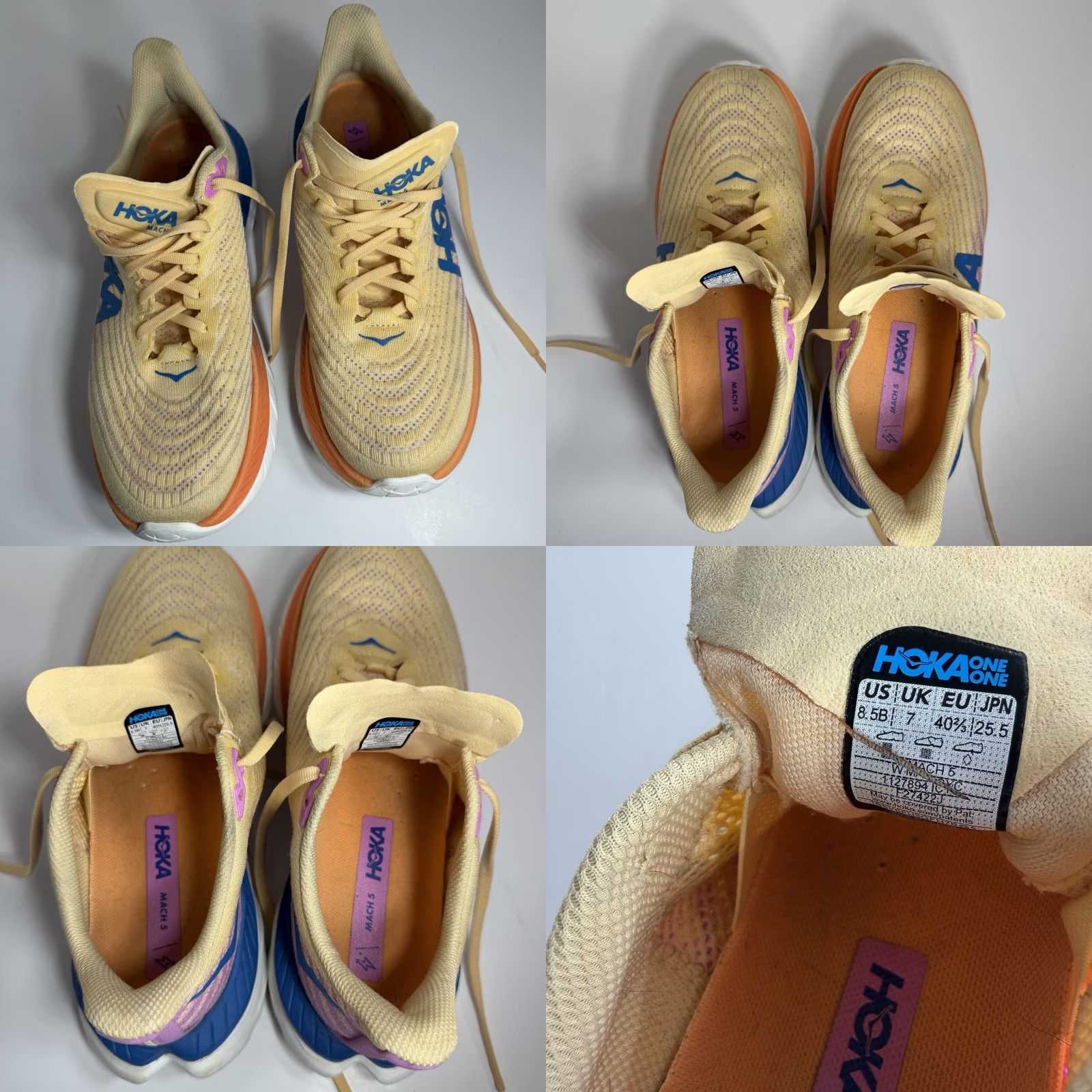 Vintage Hoka One One Sneakers Women's 8.5B Running Mach 5 1127894-ICYC Impala Cyclamen Size US 9 / IT 39 - 8 Thumbnail