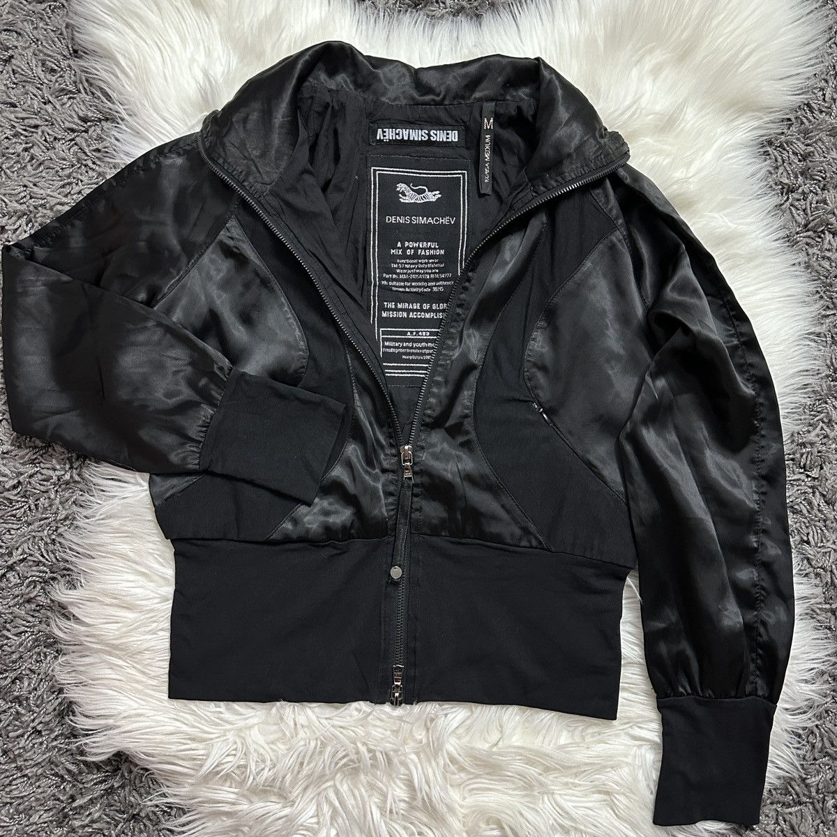 Denis Simachev Denis Simachev Rare Black Satin Bomber Archival Size M / US 6-8 / IT 42-44 - 1 Thumbnail