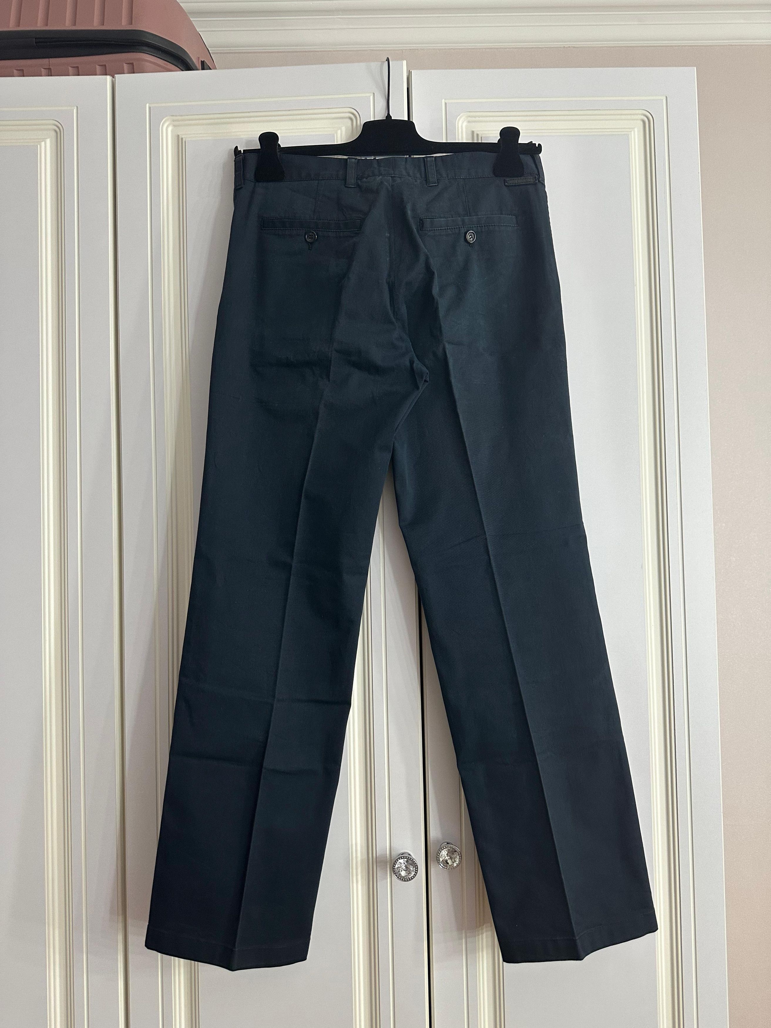 Prada CC000013 Prada 2000s Wide Causal Pants in Navy Size US 32 / EU 48 - 2 Thumbnail