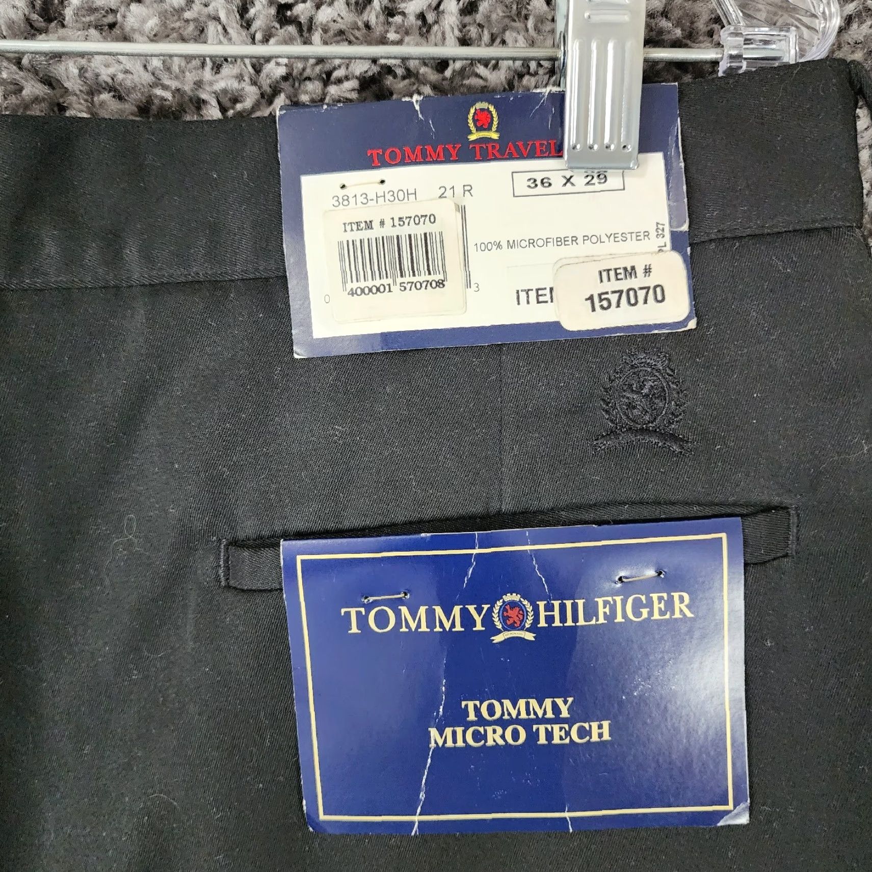 Tommy Hilfiger Tommy Hilfiger Mens Black Dress Pants Micro Tech 100% Polyester 36x29 Pants Mens Black Dress Pants 36 29 Size US 36 / EU 52 - 5 Thumbnail