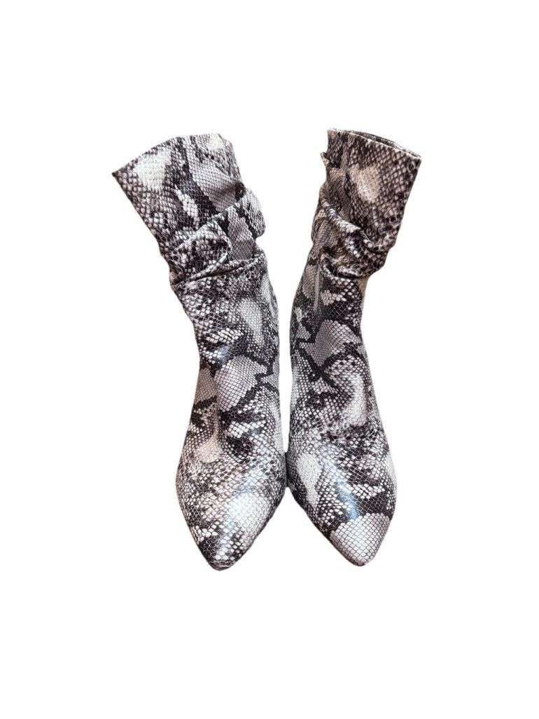 Bebe Bebe Faux Snakeskin Slouch Booties-8M Size US 8 / IT 38 - 1 Thumbnail