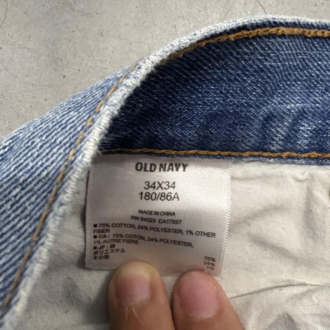 Old Navy Crazy Vintage Y2K/2000s Baggy Old Navy Skater Style Light Blue Wash Denim Jeans! Size US 34 / EU 50 - 7 Thumbnail