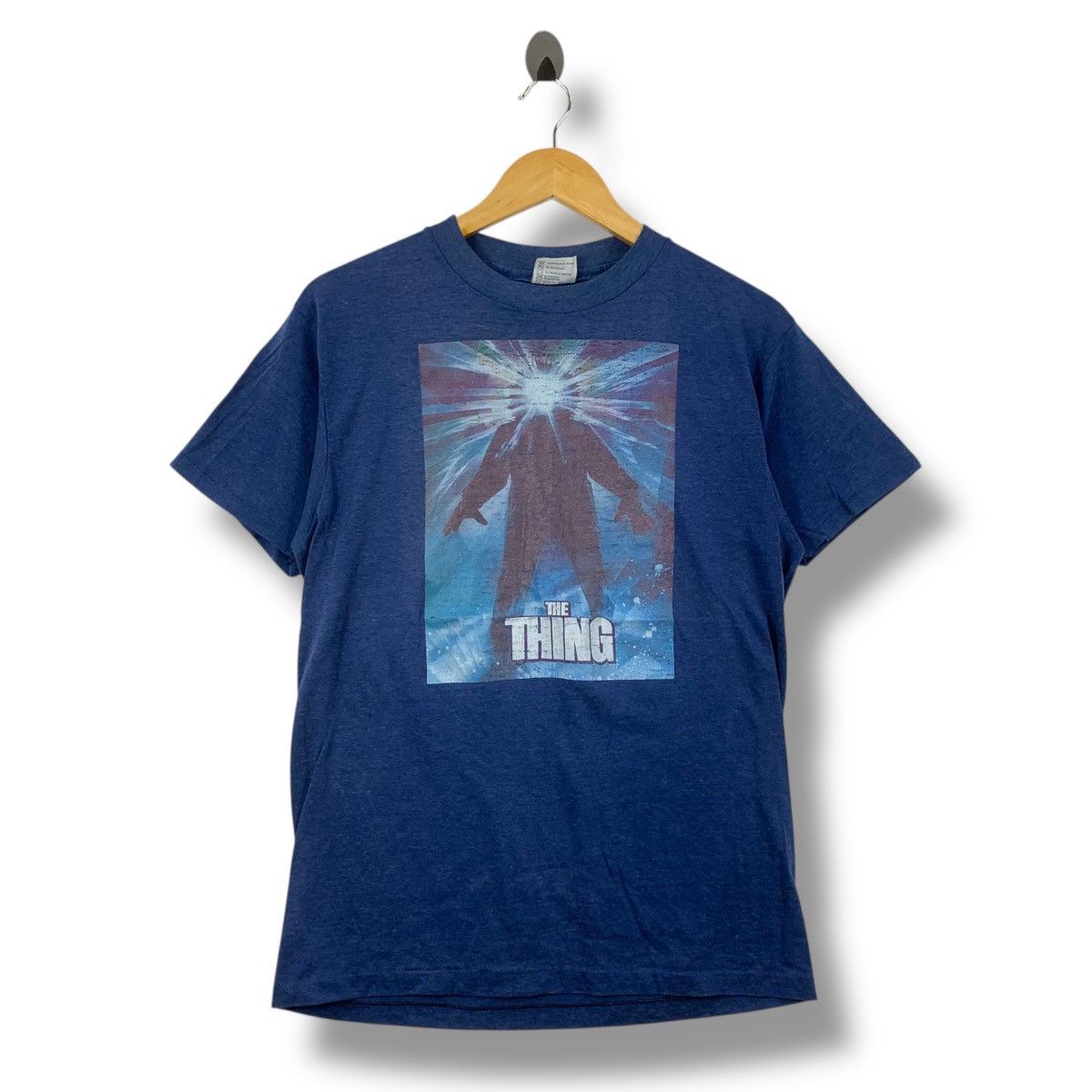 Sci-Fi Fantasy × Vintage Vintage 80's THE THING Sci-Fi Horror Movie Promo Tee Shirt Size US L / EU 52-54 / 3 - 1 Thumbnail