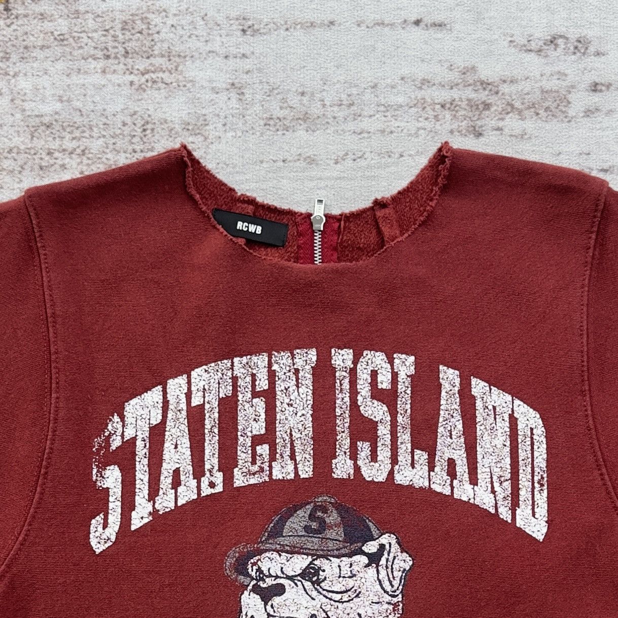 Japanese Brand STATTEN ISLAND UNIVERSITY VINTAGE CROPPED WITH ZIP BACK Size XS / US 0-2 / IT 36-38 - 3 Thumbnail