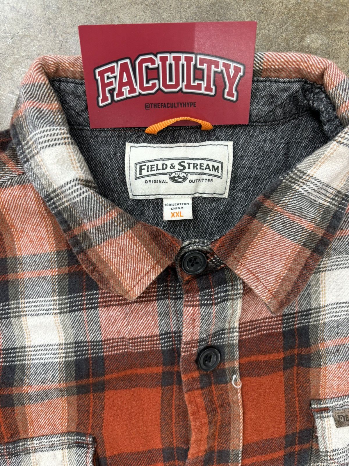 Field & Stream Field and Stream Orange Plaid Double Pocket 2XL Size US XXL / EU 58 / 5 - 3 Thumbnail