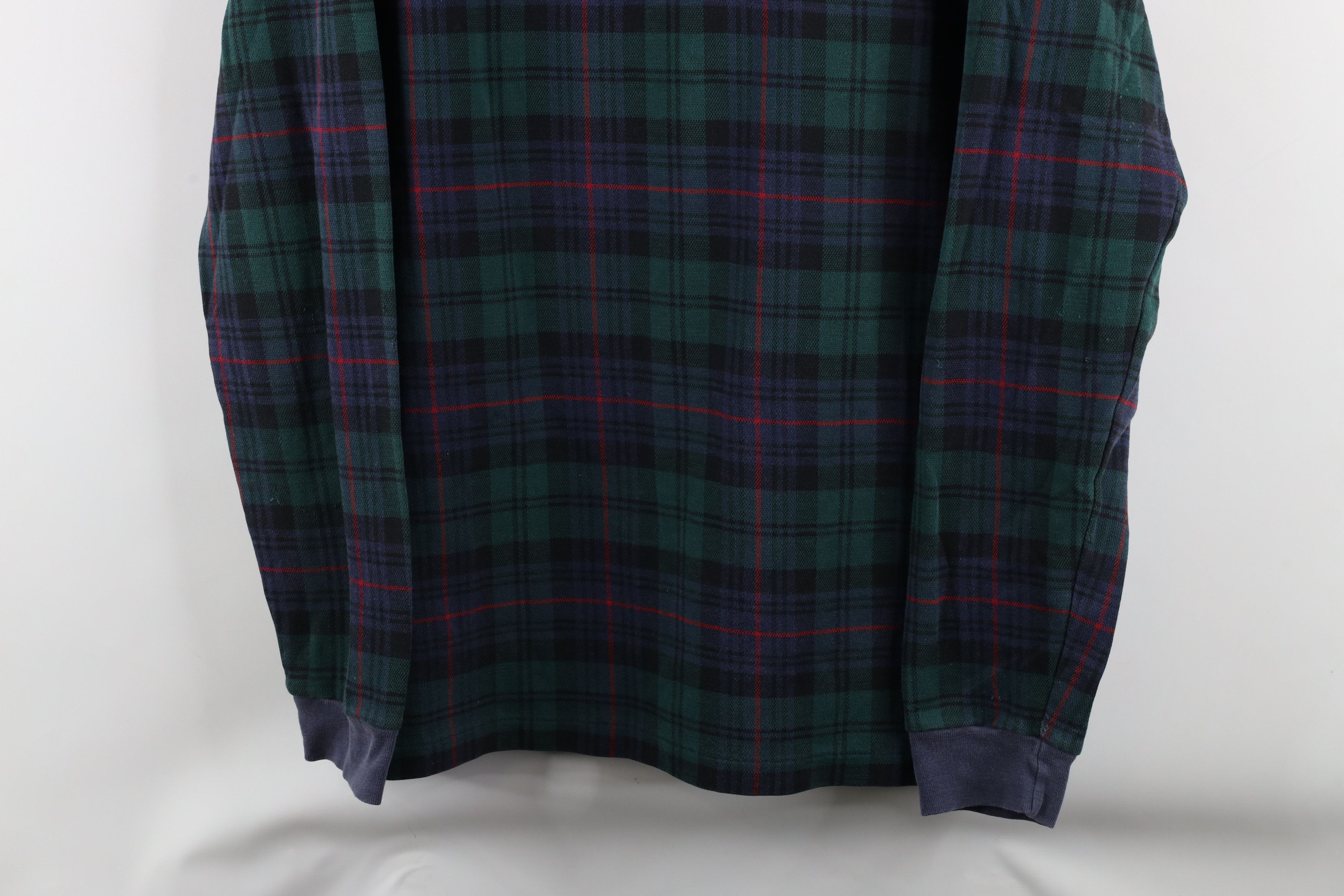 Lands' End × Vintage Vintage 90s Lands End Long Sleeve Rugby Polo Shirt AS IS Size US L / EU 52-54 / 3 - 3 Thumbnail