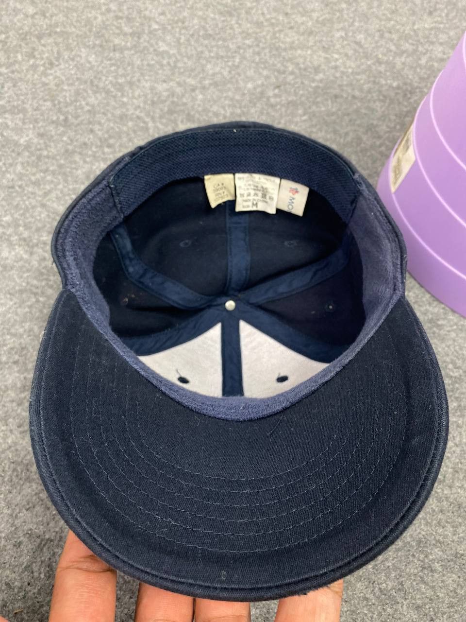 Moncler moncler full cap embroided logo distressed Size ONE SIZE - 8 Thumbnail