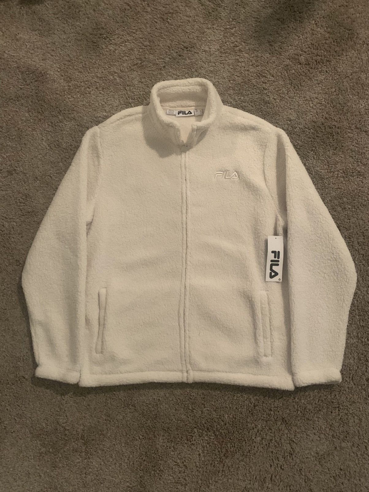 Fila Fila Mid-weight Sherpa Jacket White Size US L / EU 52-54 / 3 - 1 Thumbnail