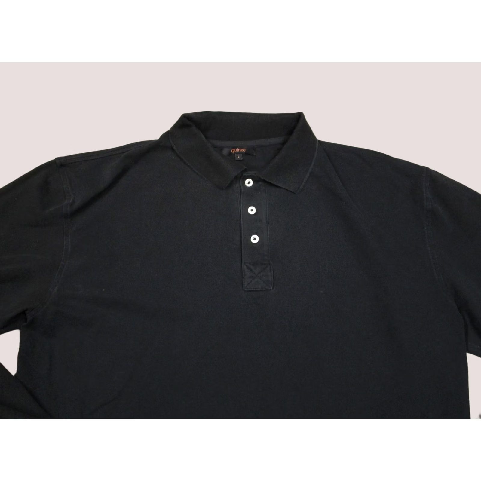 Quince Quince Polo Shirt Men L Black Long Sleeve Cotton Preppy Outdoor Casual Shirt Mens Regular Polo Black L Long Sleeve Cotton Preppy Outdoor Casual Size US L / EU 52-54 / 3 - 1 Thumbnail