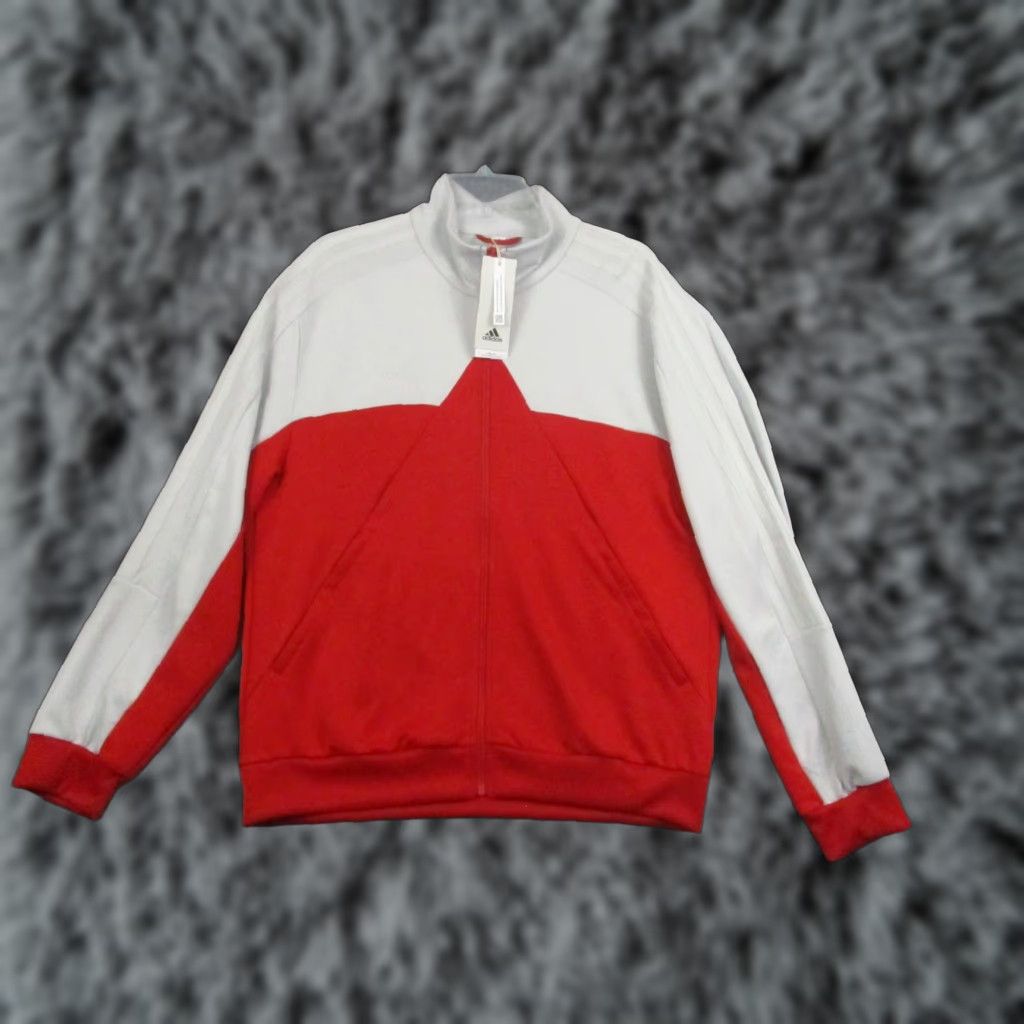 Adidas Adidas Tiro TT Track Jacket Mens M Red White Full Zip Pockets Colorblock 3-Stripes Sports Activewear Mens Size US M / EU 48-50 / 2 - 1 Thumbnail