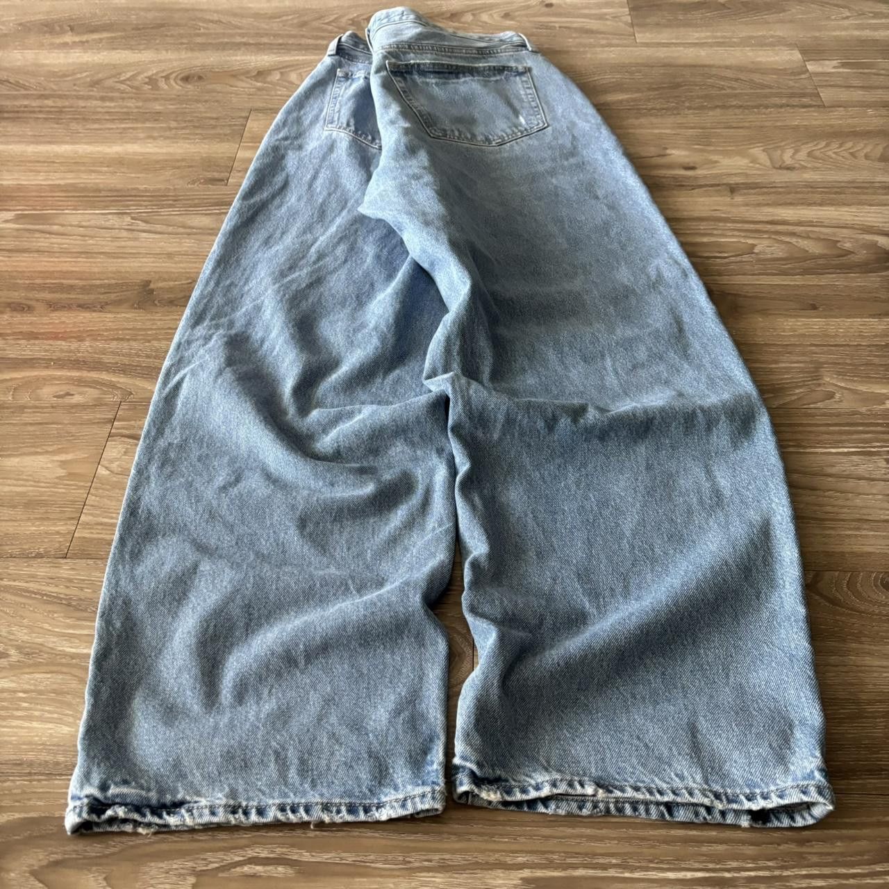Japanese Brand Crazy Vintage Y2K/2000s Baggy Light Wash Skater Style Denim Jeans! 38x33 Size US 38 / EU 54 - 4 Thumbnail