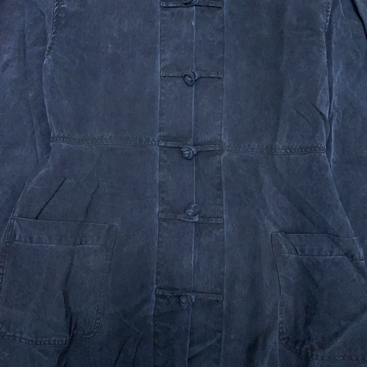 Le Grande Bleu (L.G.B.) MICHEL KLEIN ASYMMETRICAL CHINESE BUTTON LINEN JACKET BLACK Size M / US 6-8 / IT 42-44 - 5 Thumbnail