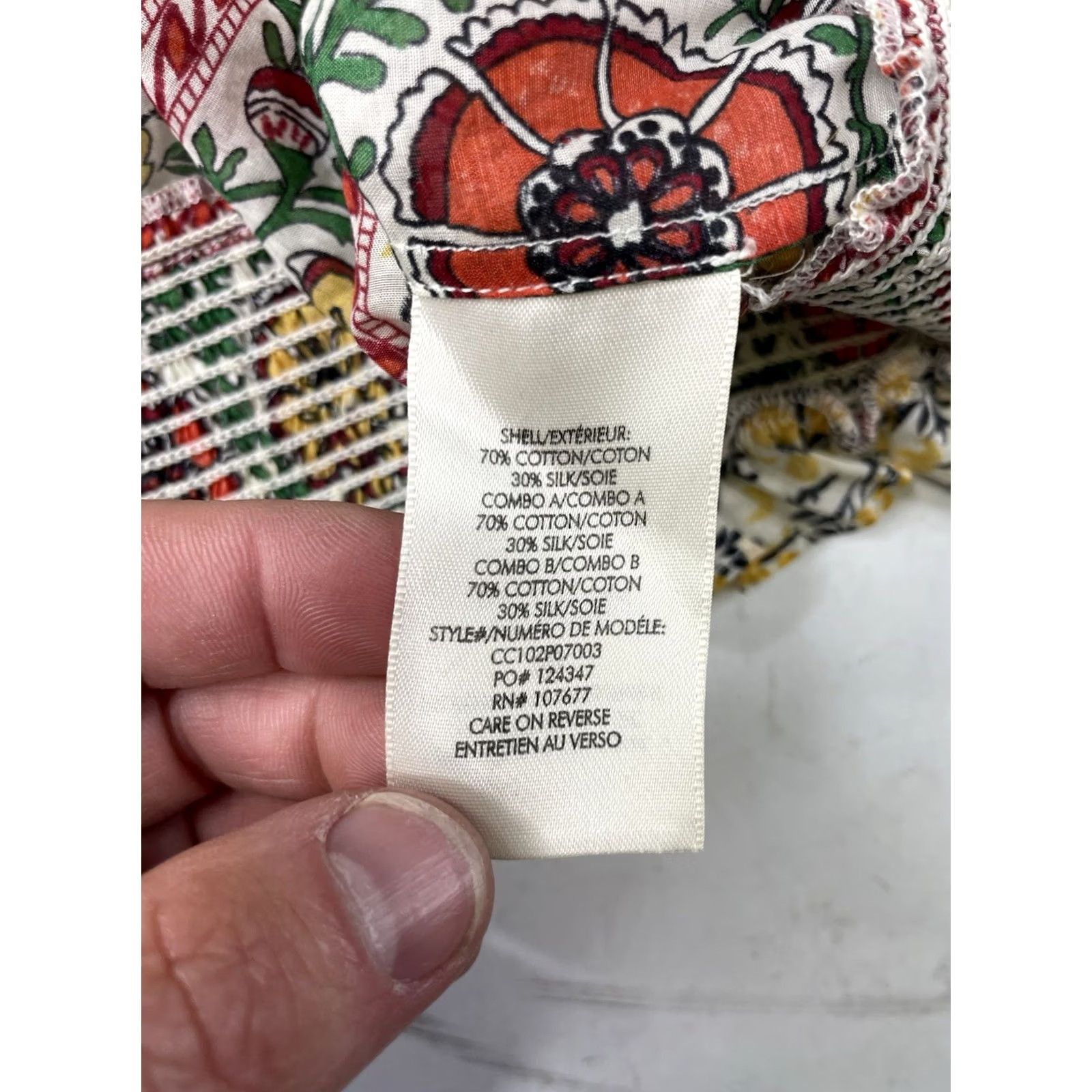 Alice + Olivia Alice + Olivia Cherelle Blouse Floral Cotton Silk Size Medium Size M / US 6-8 / IT 42-44 - 7 Thumbnail