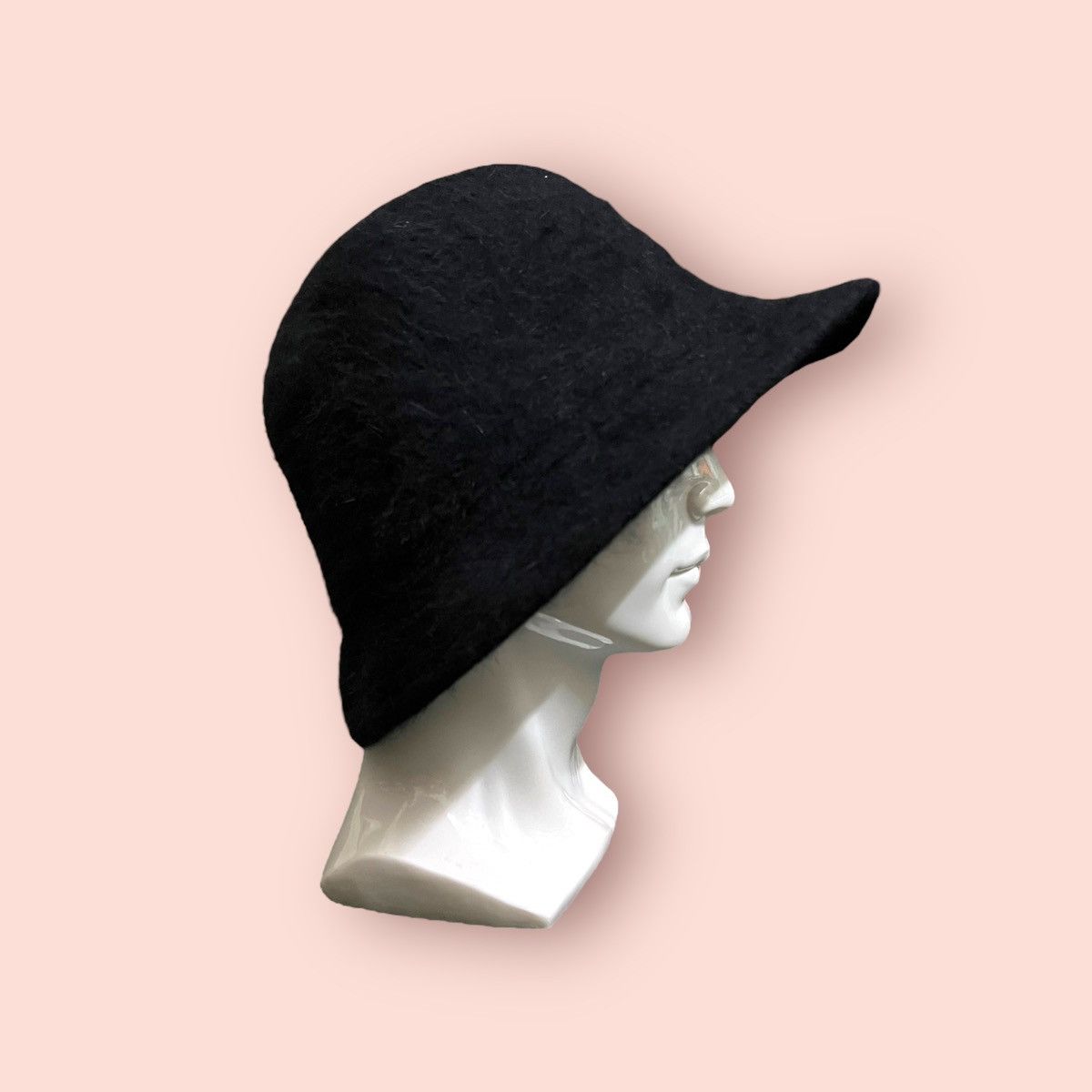 Beams Plus × Japanese Brand VINTAGE RAY BEAMS MOHAIR BLACK WOOL BLEND BUCKET HAT Size ONE SIZE - 6 Thumbnail