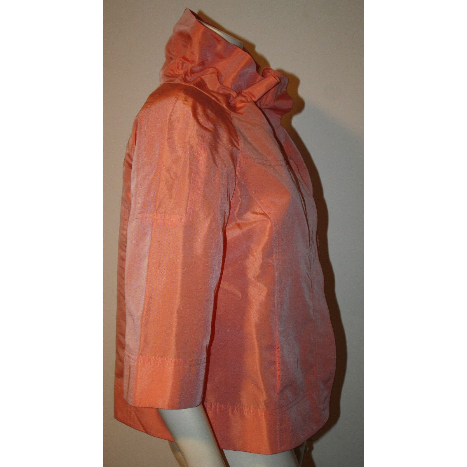 St. John ST JOHN Jacket M Shimmery Peach Sleeves Gathered Collar Size M / US 6-8 / IT 42-44 - 5 Thumbnail