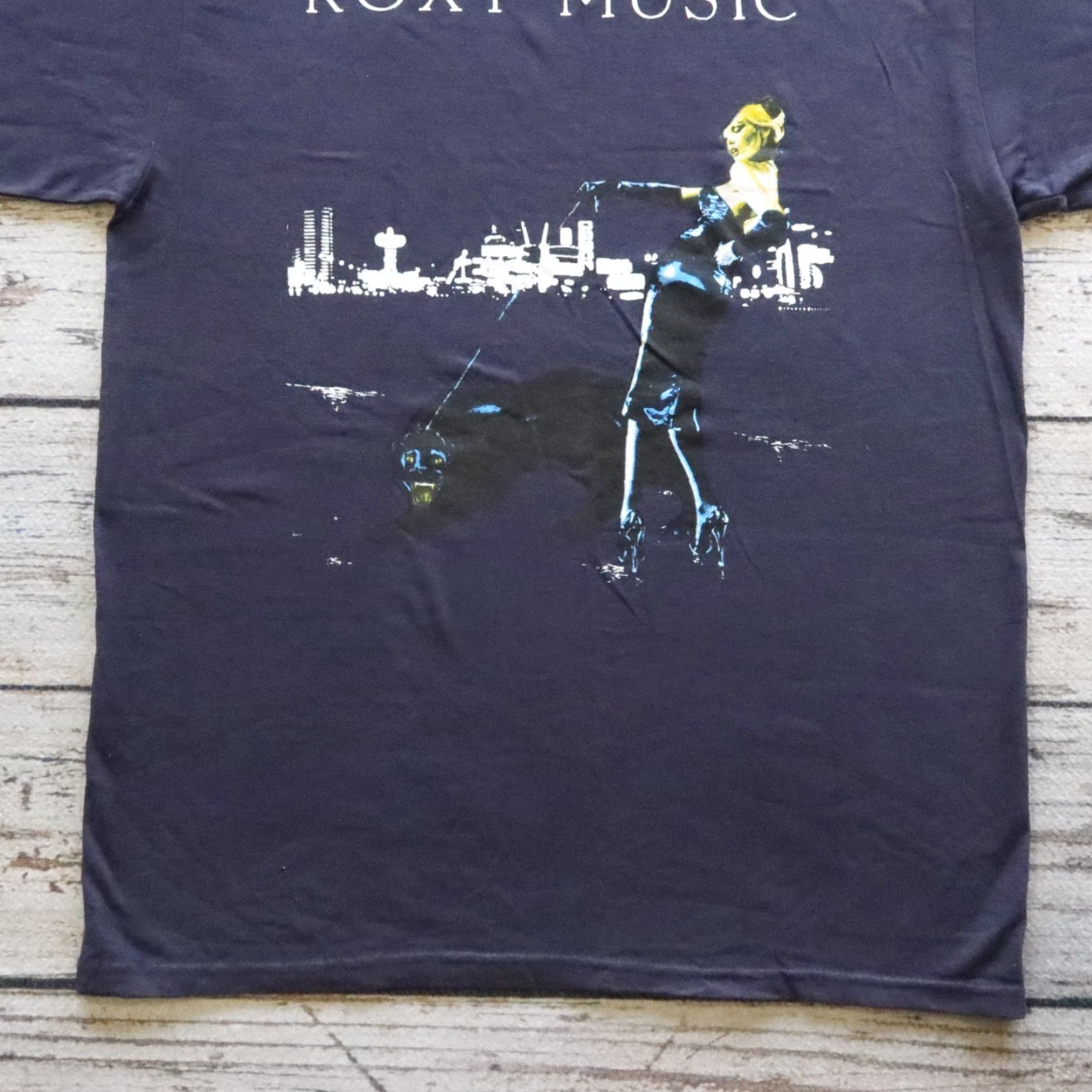 Vintage VINTAGE Roxy Music Band Tshirt L Blue Mens T-Shirt Size US L / EU 52-54 / 3 - 3 Thumbnail