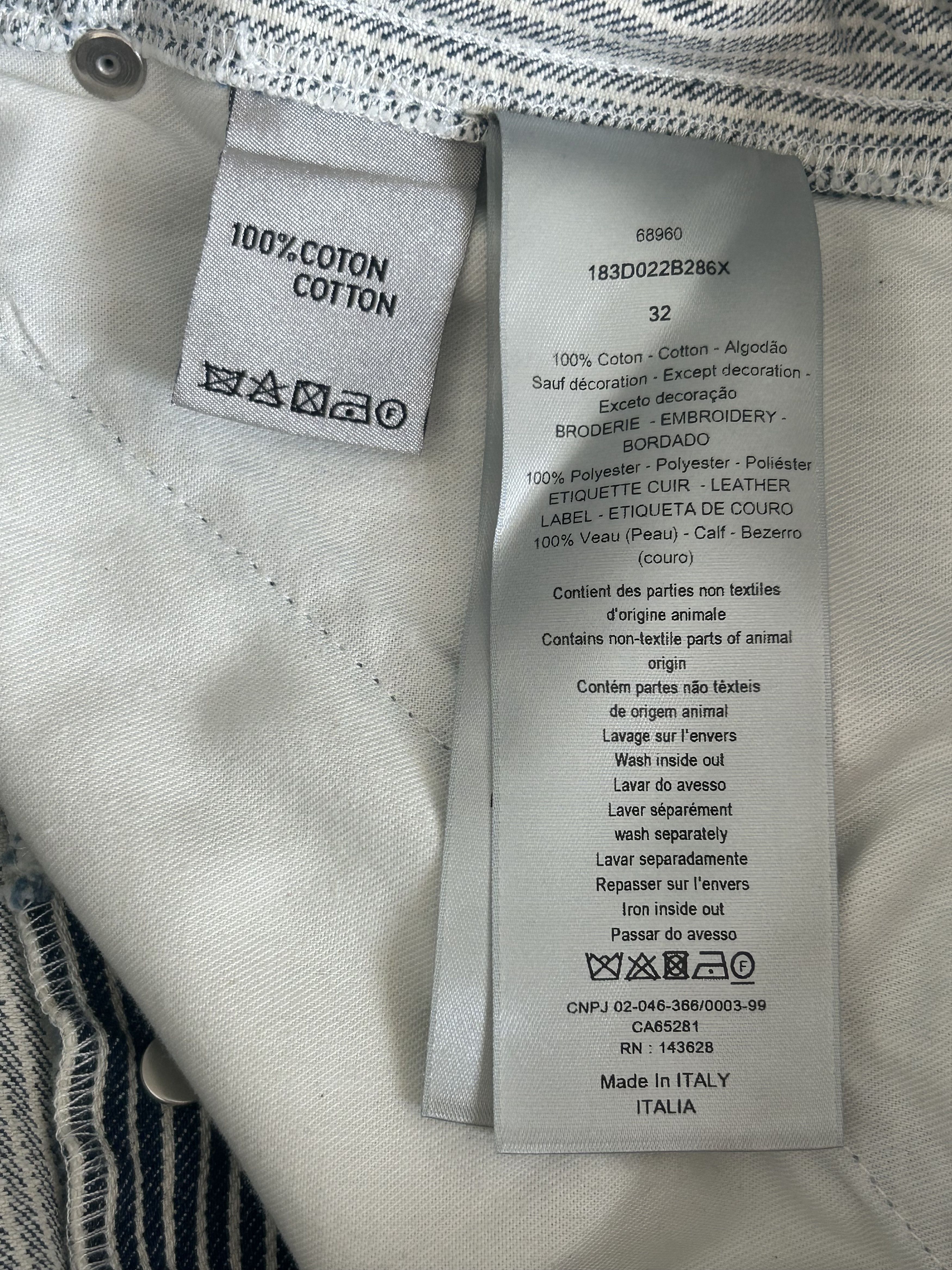 Dior Dior Blue & White Striped Carpenter Pants Size US 32 / EU 48 - 4 Thumbnail