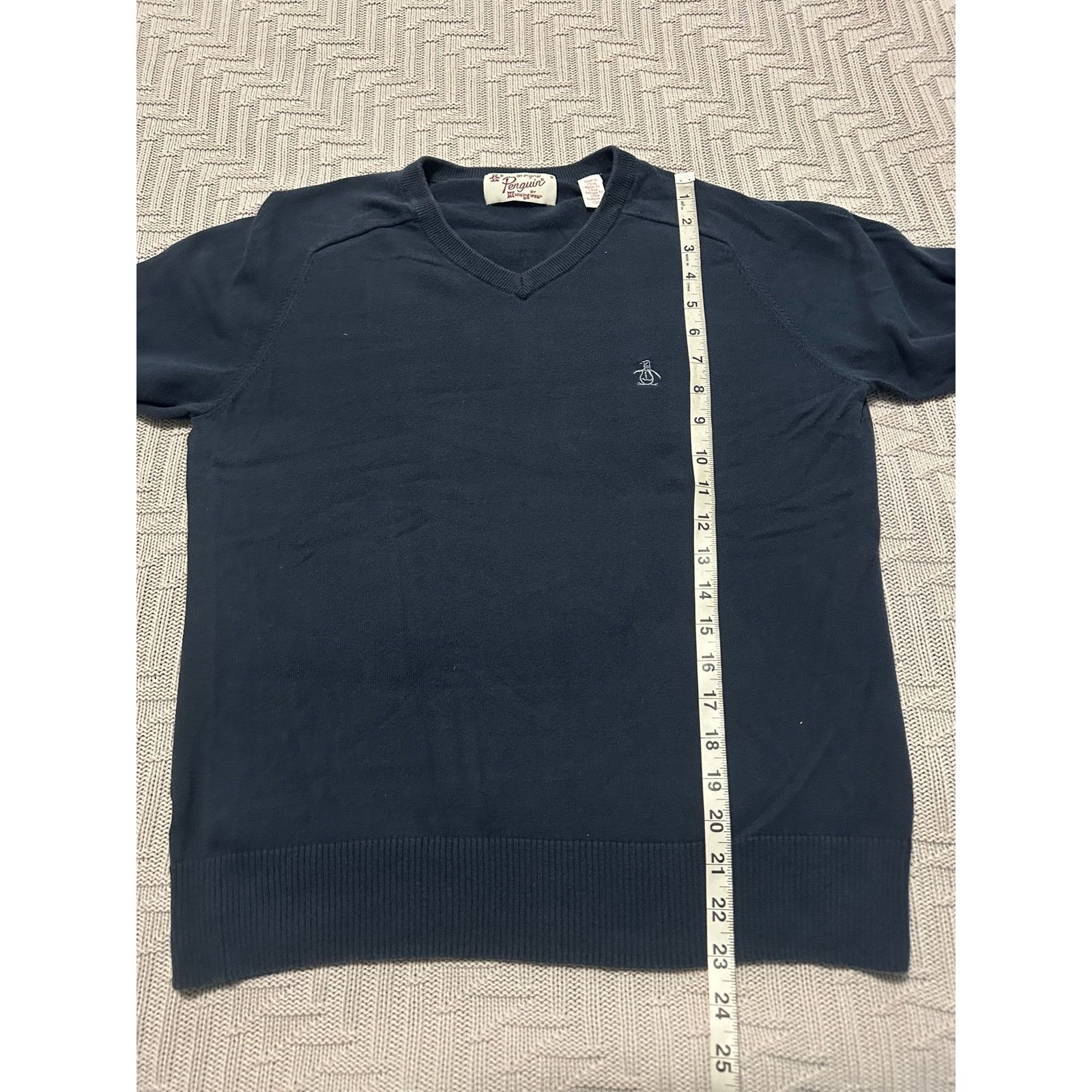 Original Penguin Penguin navy v-neck sweater size M Size US M / EU 48-50 / 2 - 7 Thumbnail