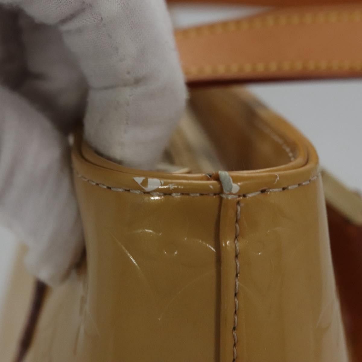 Louis Vuitton LOUIS VUITTON Monogram Vernis Houston Hand Bag Beige M91004 Size ONE SIZE - 6 Thumbnail