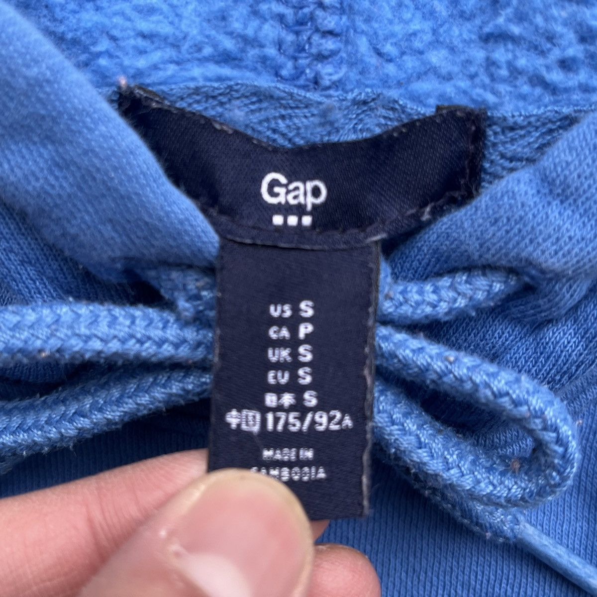 Gap GAP Relaxed Fit Light Blue Pullover Hoodie Size US S / EU 44-46 / 1 - 4 Thumbnail