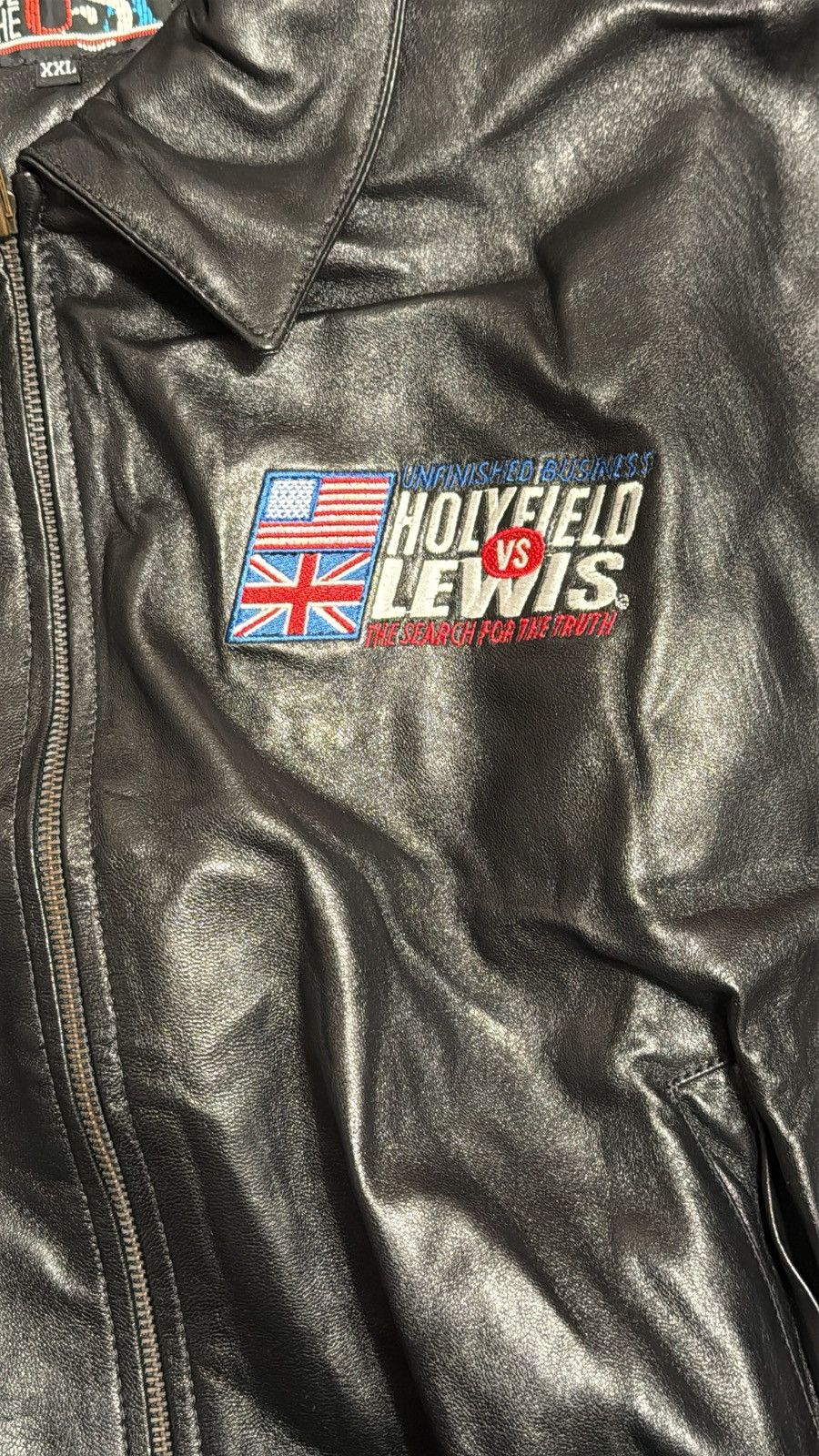 Vintage 1999 Holyfield vs Lewis Don King Leather Jacket XXL Size US XXL / EU 58 / 5 - 3 Thumbnail