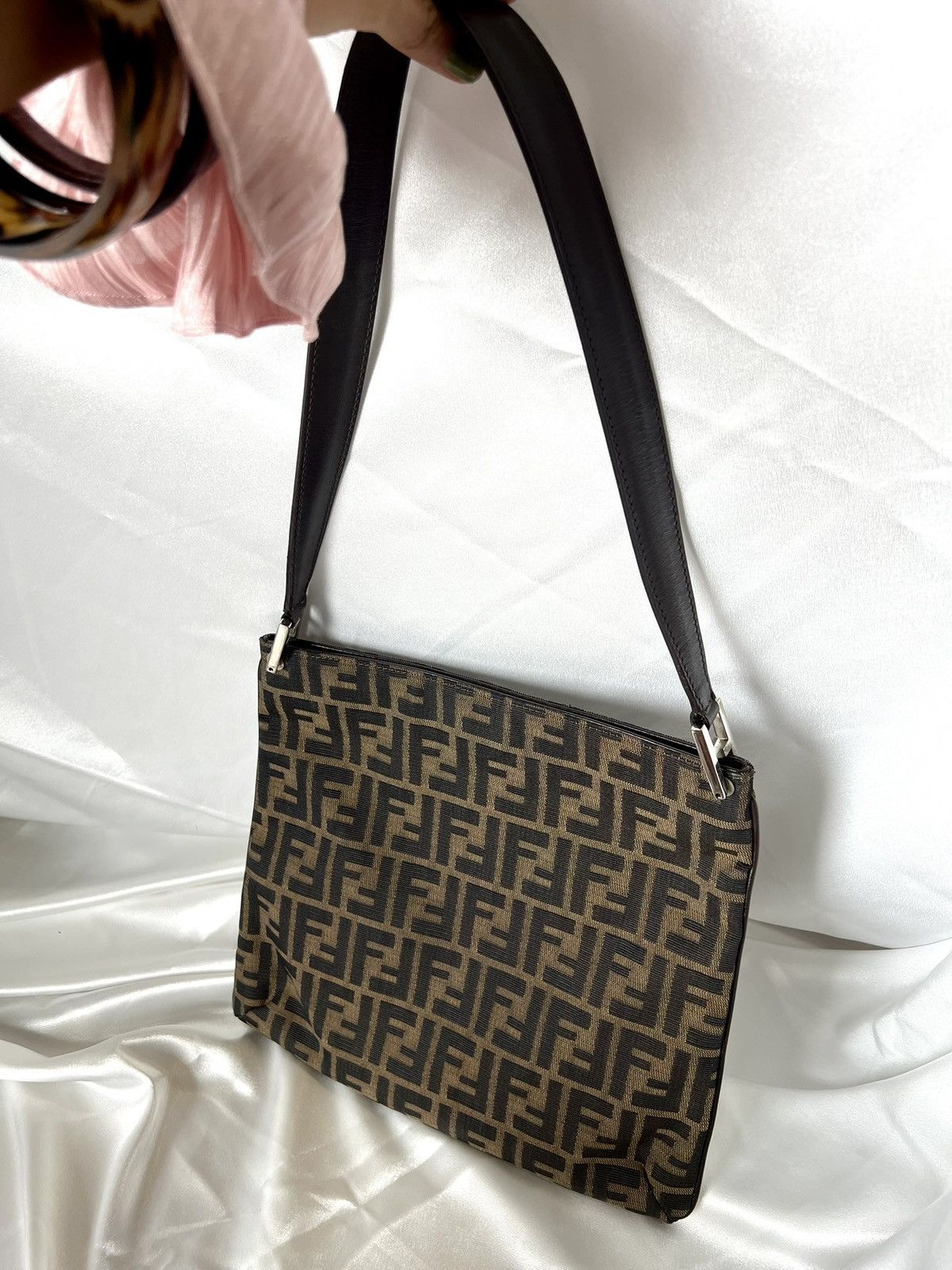 Fendi Fendi Zucca Canvas Flat Shoulder Bag Size ONE SIZE - 2 Thumbnail