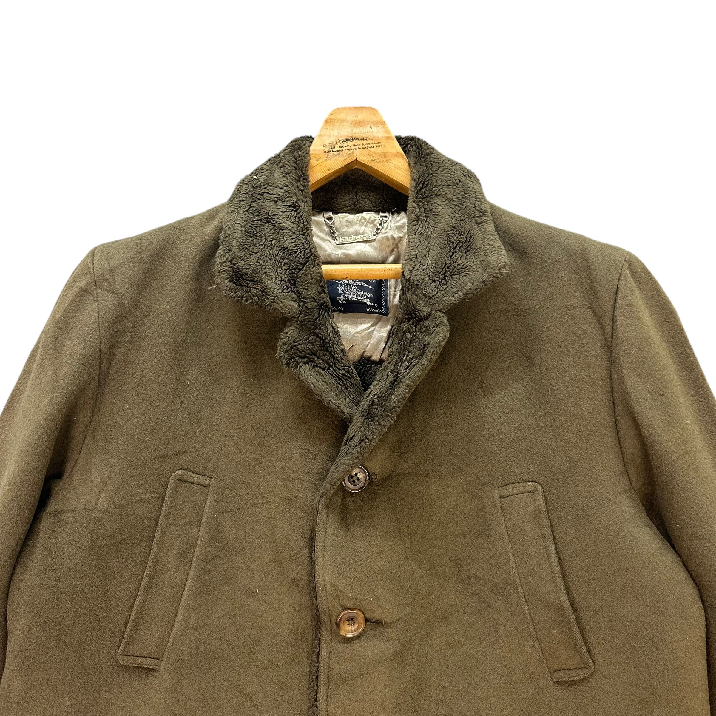 Burberry BURBERRYS SHERPA WOOL COAT JACKET #8547-013 Size US M / EU 48-50 / 2 - 2 Thumbnail
