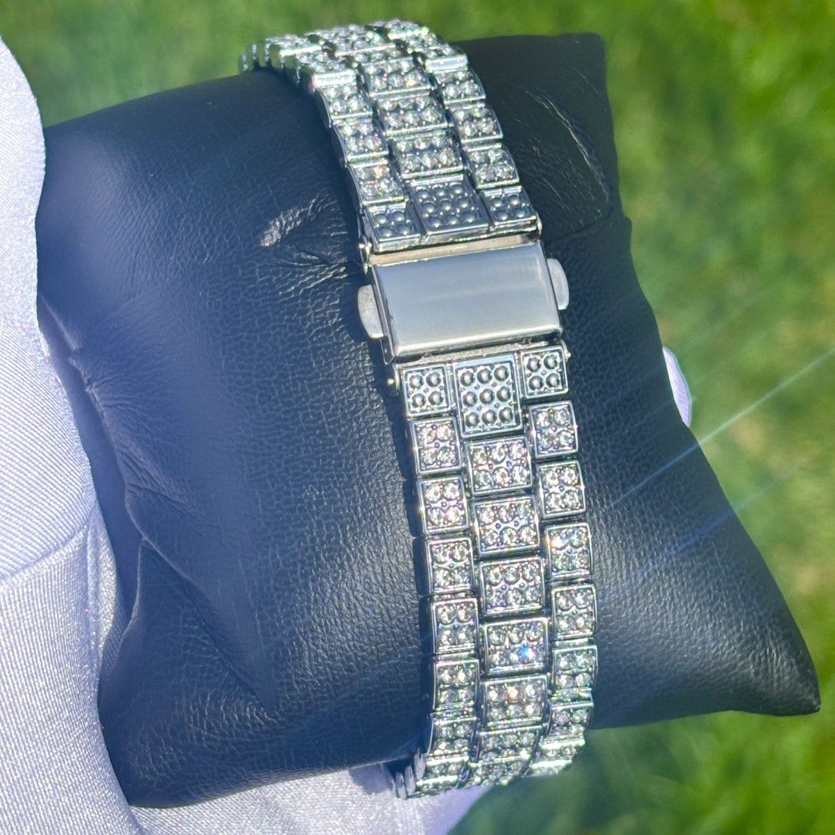 Other Iced Out Watch Presidential Style Red Face Size ONE SIZE - 2 Thumbnail