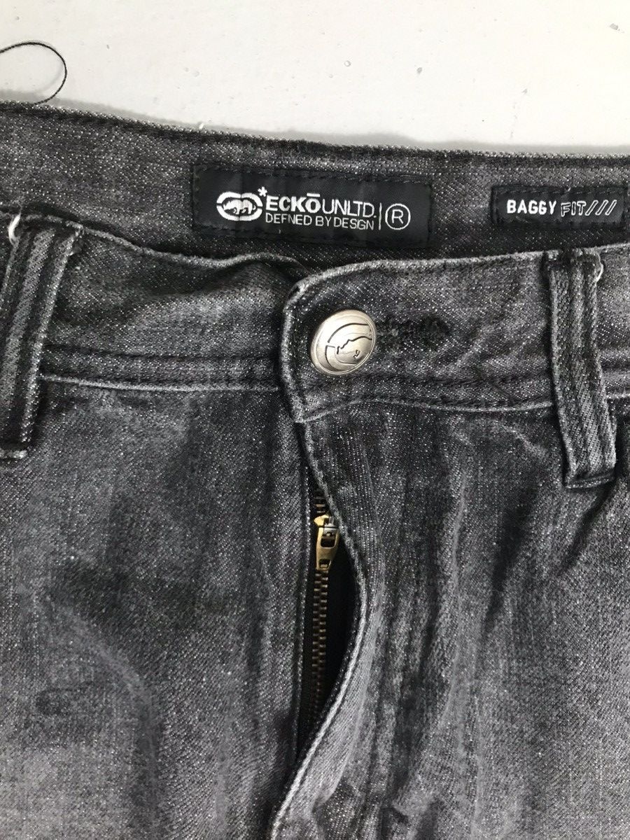 Ecko Unltd. × Vintage Vintage Ecko UNLTD. Baggy fit printed spell out denim Size US 37 - 6 Thumbnail