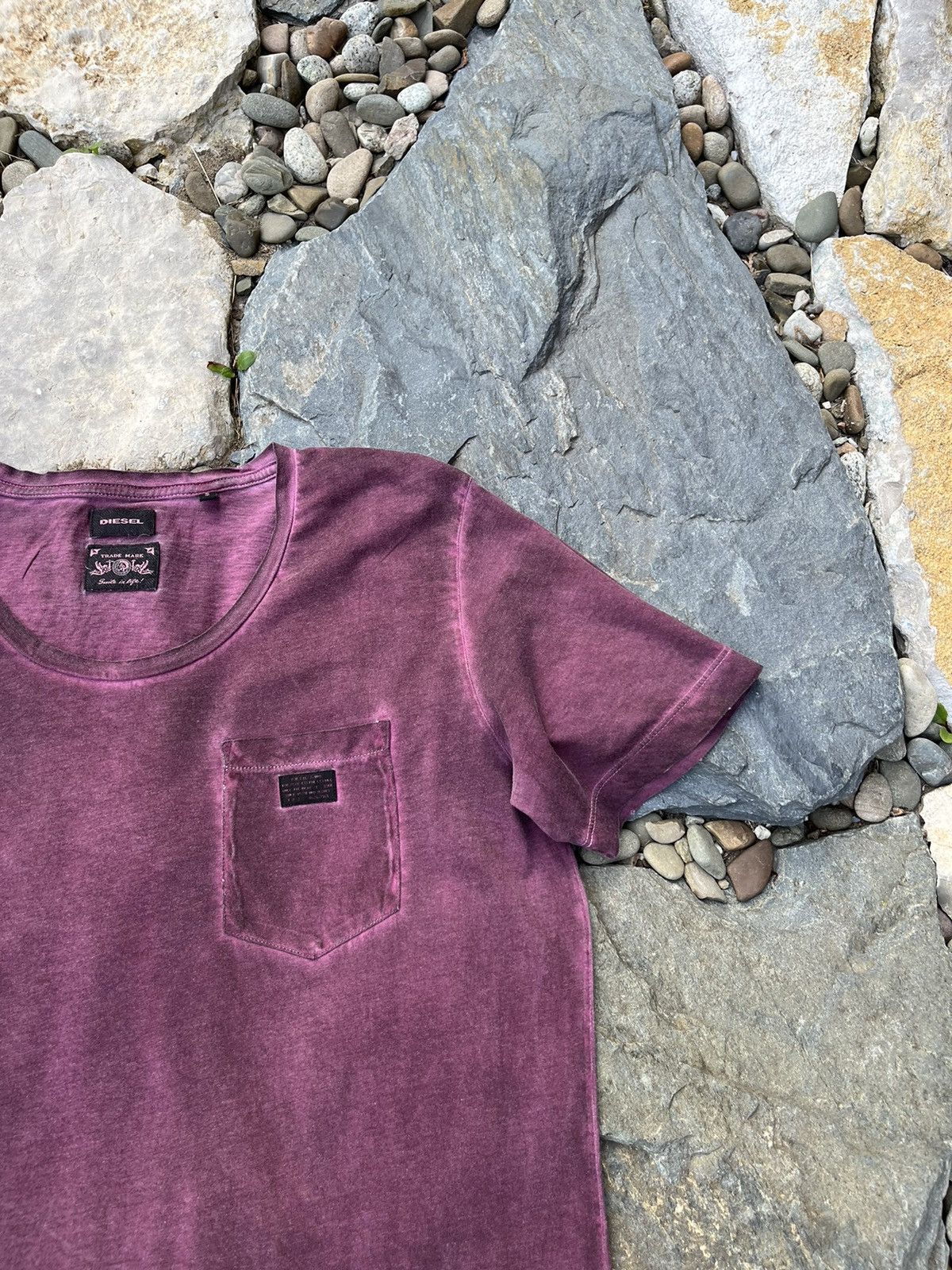 Diesel × Vintage Vintage Diesel acid burnt tee y2k tee pocket t-shirt Size US S / EU 44-46 / 1 - 3 Thumbnail