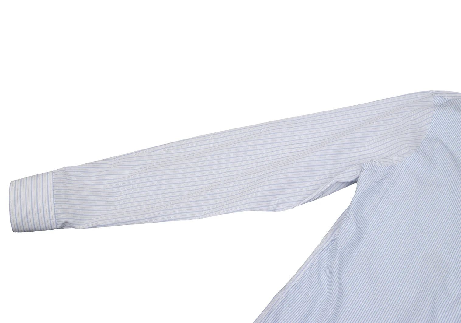 Comme des Garcons Homme Plus Layered Stripe Long Sleeve Shirt in Blue and Off White Size US M / EU 48-50 / 2 - 8 Thumbnail
