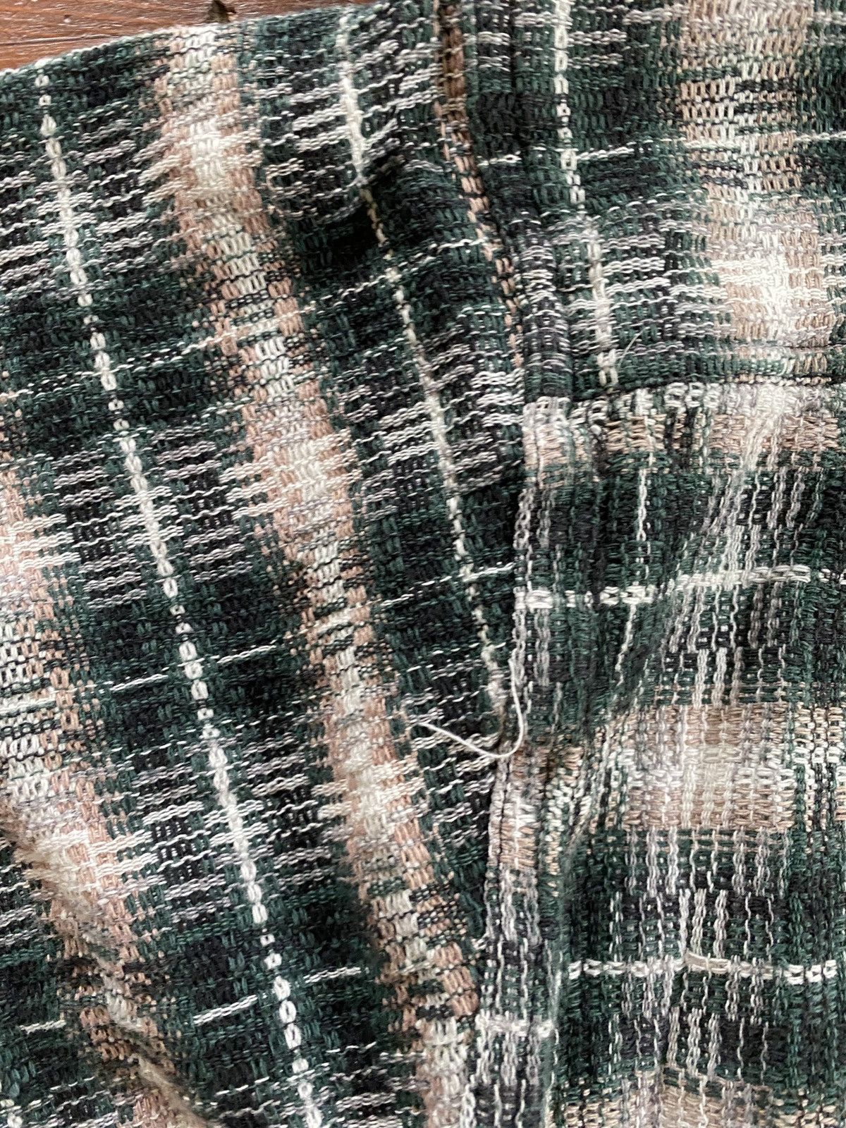 Vintage Vintage 90’s CZ Basics Standing Collar Woven Plaid Button Up Size US L / EU 52-54 / 3 - 17 Thumbnail