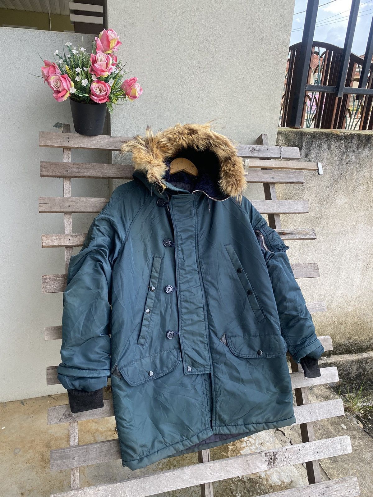 Alpha Industries Vintage N-2B Parka Extreme Cold Weather Fur Ruff Jacket Size US L / EU 52-54 / 3 - 2 Thumbnail