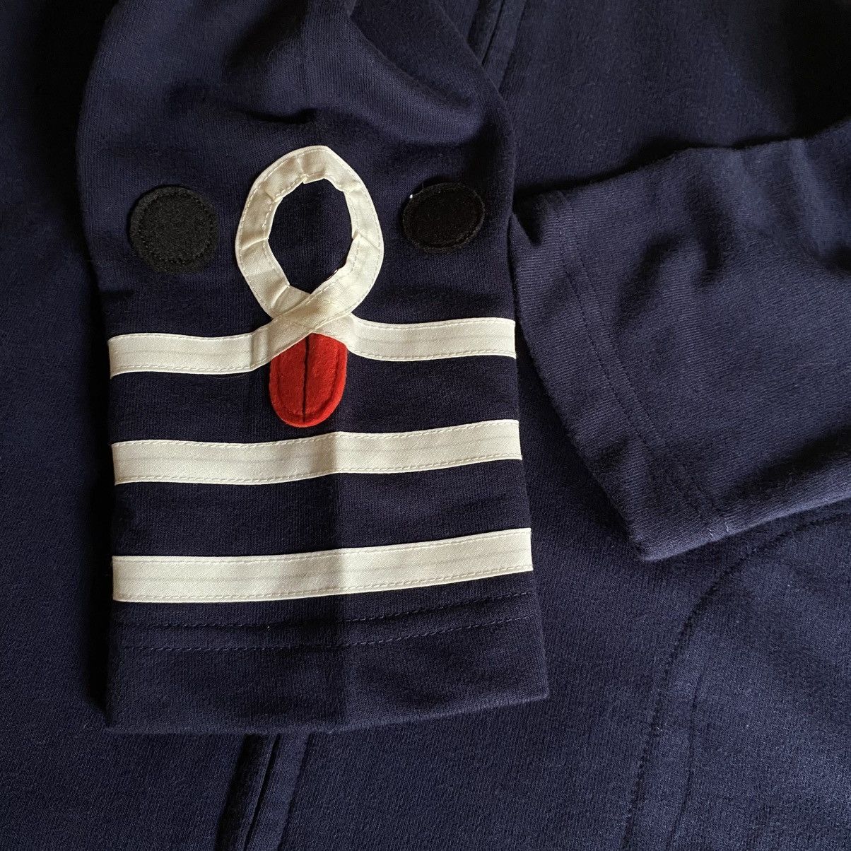 Ne-Net Ne-net Navy Zip Hoodie with Striped Sleeve Size XS / US 0-2 / IT 36-38 - 10 Thumbnail