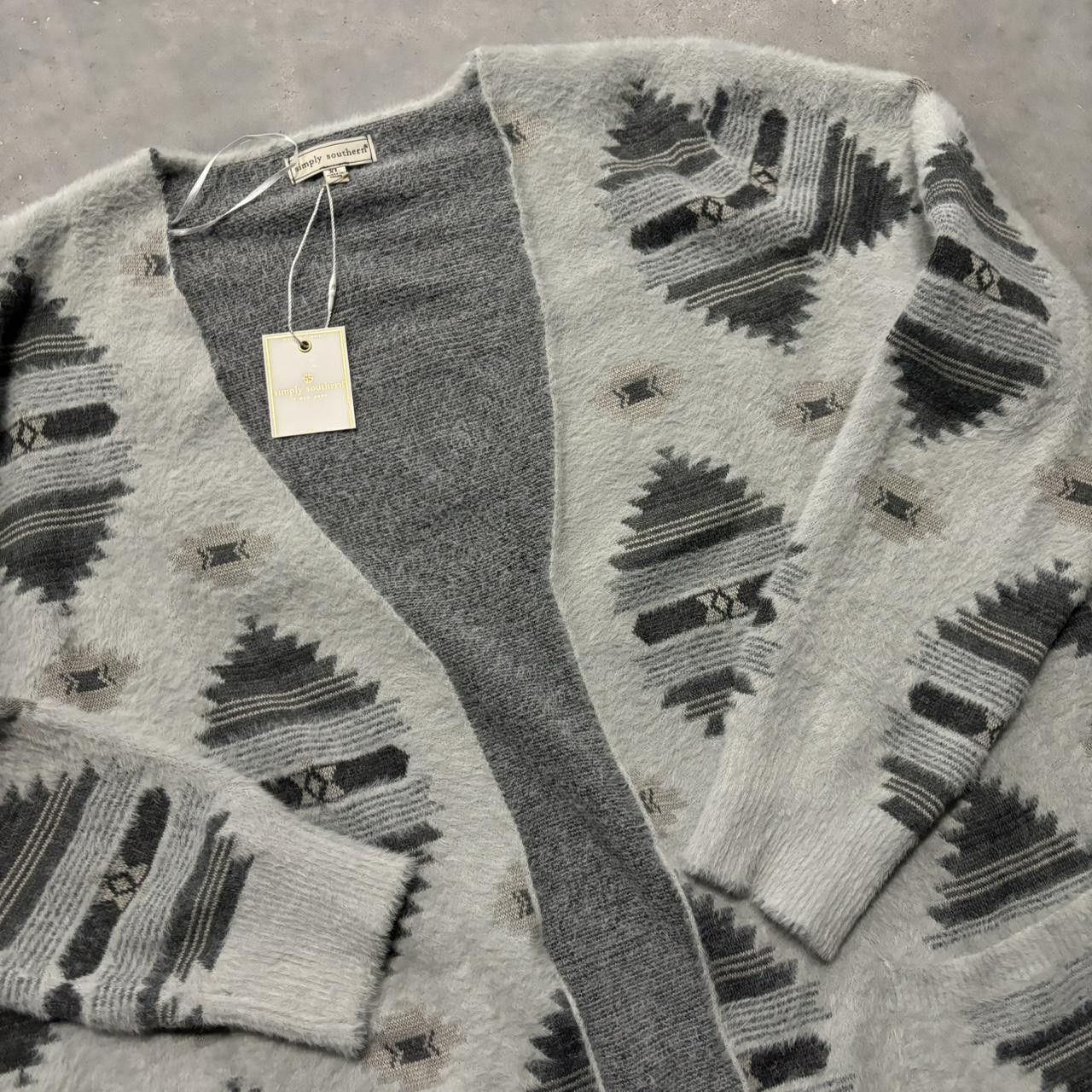 Japanese Brand × Vintage NWT Simply Southern Aztec Pattern Very Soft Cozy Cardigan! Size XL / US 12-14 / IT 48-50 - 3 Thumbnail