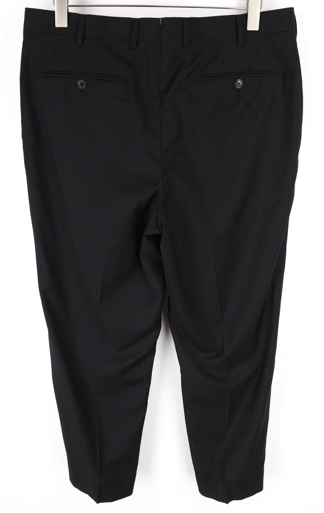 Suitsupply BRESCIA UK44S Black Wool Pleated Trousers 73631 Size 44S - 2 Thumbnail