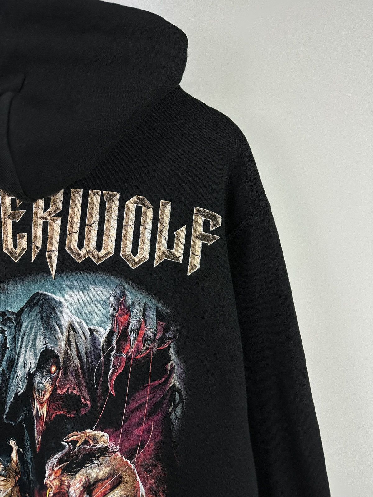 Band Tees × Vintage “THE SACRAMENT OF SIN” POWERWOLF Metal Band Zip Hoodie Y2K Size US M / EU 48-50 / 2 - 3 Thumbnail