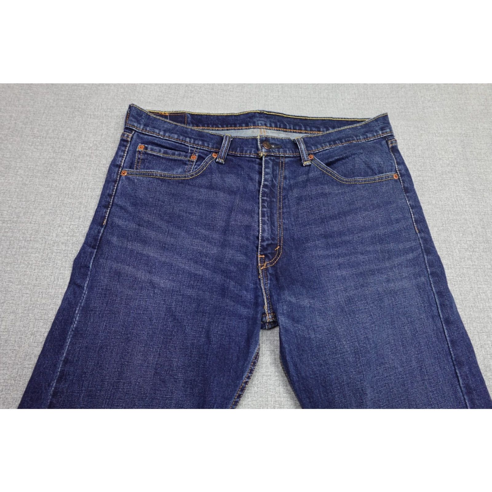 Levi's Levi's 505 Jeans Mens 36x30 Blue Regular Fit Denim Straight 5-Pocket Dark Wash Cowboy Theme Mens Size US 36 / EU 52 - 2 Thumbnail