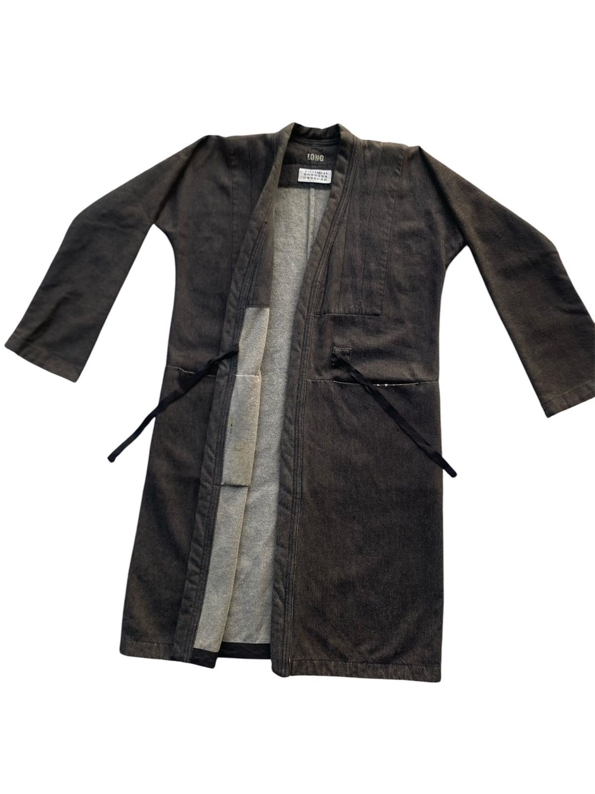 Maison Margiela ‼️LAST DROP‼️MM6 Long Coat Wrap Denim Jacket Kimono AvantGarde Size US M / EU 48-50 / 2 - 10 Thumbnail